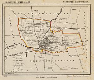 Archivo:Netherlands, Leeuwarden, map of 1866