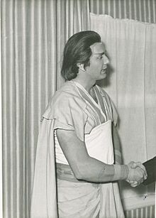Photo Naples, San Carlo Theatre, 1955-56 season, Portrait of the Italian tenor Franco Corelli on the occasion of the performance of Giuseppe Verdi's Aida 1956 - Touring Club Italiano 11 5273.jpg