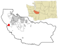 Pierce County Washington Incorporated and Unincorporated areas DuPont Highlighted