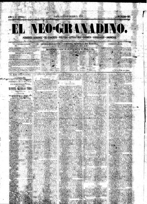 Archivo:Portada Neogranadino 15 de julio de 1856