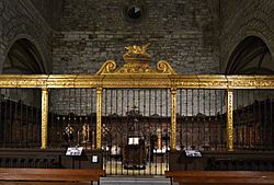 Archivo:Reixa del cadirat del cor del monestir de Sant Veturián, església de sant Pere de Boltanya