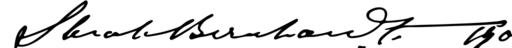 Sarah Bernhardt signature droite