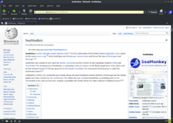SeaMonkey en Windows 11 mostrando Wikipedia