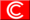 Sports flag icons - Red with two white Cs.svg