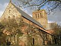 St Bees Priory west autumn sun