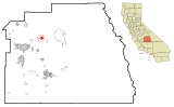 Tulare County California Incorporated and Unincorporated areas Woodlake Highlighted.svg