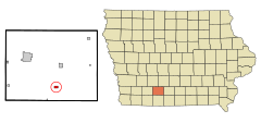 Union County Iowa Incorporated and Unincorporated areas Arispe Highlighted.svg
