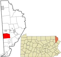 Archivo:Wayne County Pennsylvania incorporated and unincorporated areas South Canaan township highlighted