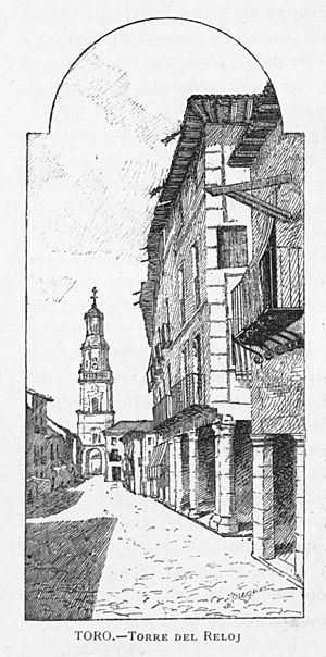Archivo:1885, España, sus monumentos y sus artes, su naturaleza e historia, Valladolid, Palencia y Zamora, Toro, Torre del Reloj, Diéguez