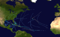 1979 Atlantic hurricane season summary map