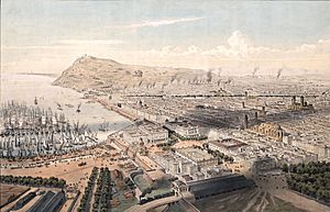 Archivo:Barcelona en 1850