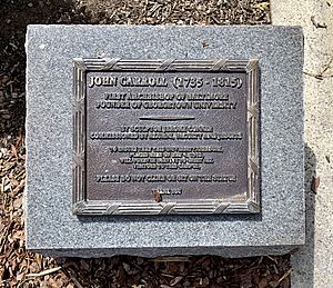 Archivo:Bishop John Carroll statue plaque