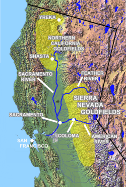 Archivo:California Gold Rush relief map