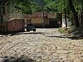 Calle calzada junto al parque municipal San Juan de Cinco PInos
