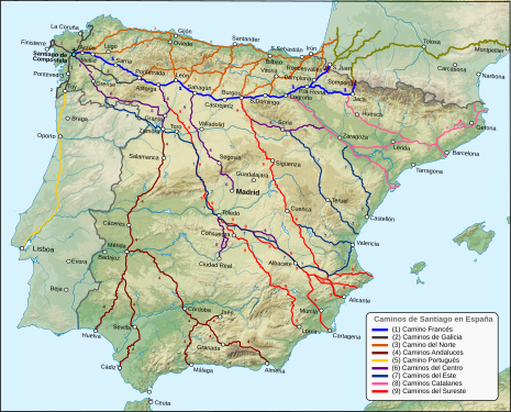Caminos de Santiago España (por grupos)