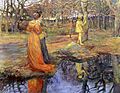 Elizabeth Adela Forbes - Medieval Woodland Scene