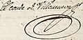 Firma del Conde de Villanueva