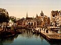Fishmarket and bourse, Amsterdam, North Holland, the Netherlands, 1890s