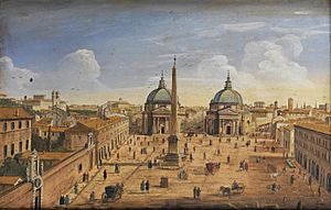 Archivo:Giacomo van Lint (attr) Piazza del popolo Roma