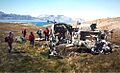 Helicopter which crashed in bad weather during Falklands War
