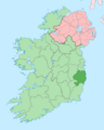 Island of Ireland location map Wicklow