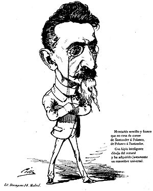 Archivo:José María de Pereda, de Cilla, Madrid Cómico, 01-04-1883 (cropped)