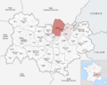 Locator map of Arrondissement Bourg-en-Bresse 2016