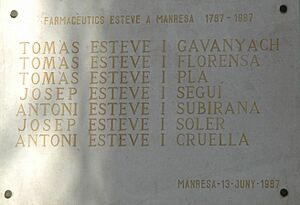 Archivo:Manresa - Placa Farmàcia Esteve