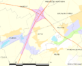 Map commune FR insee code 62718