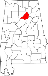 Map of Alabama highlighting Blount County.svg