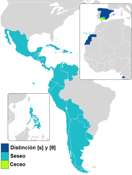 Seseo-ceceo-distinción en el español