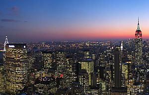Midtown Manhattan, Nueva York es el distrito financiero más grande de los Estados Unidos.