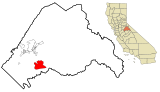 Tuolumne County California Incorporated and Unincorporated areas Groveland-Big Oak Flat Highlighted.svg