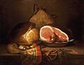Ujházy Still Life with Ham 1870