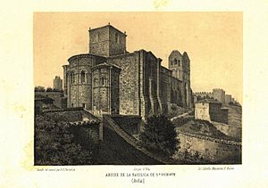 Archivo:Ábside de la Basílica de San Vicente (1865) - Parcerisa, F. J.