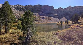 2013-09-18 13 56 28 Panorama of Castle Lake from the north end in Kleckner Canyon, Nevada.jpg