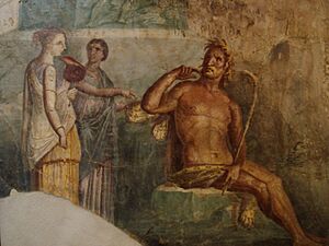 Archivo:Affreschi romani - polifemo presenza galatea - pompei