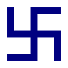 Blue right-handed Swastika.svg