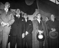 Carlos Ibáñez del Campo durante la inauguración de la primera planta azucarera nacional