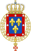 Coat of Arms of Prince Felix of Bourbon-Parma (Supreme Order of Christ).svg
