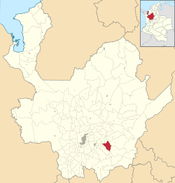 Granada ubicada en Antioquia