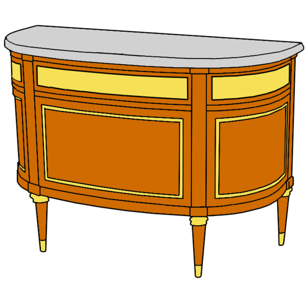 Commode demi-lune