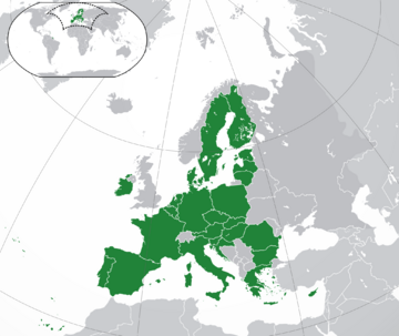      La Unión Europea sin regiones ultraperiféricas ni territorios especiales.     Resto de Europa.