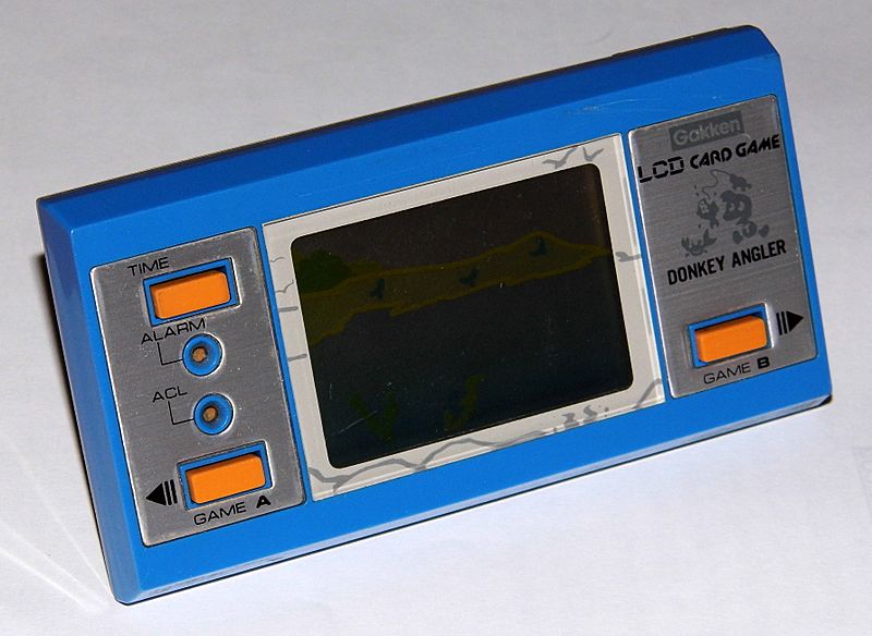 Archivo Gakken LCD Card Game Donkey Angler, Made In Japan, Circa 1983
