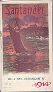 Guía del veraneante Santander 1914, cover by Mariano Pedrero