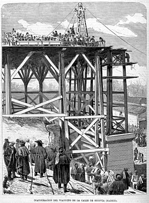 Archivo:Inauguración del viaducto de la calle Segovia, de Pellicer