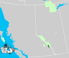 Localización del parque en la Columbia Británica