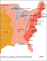 Map of territorial growth 1775-es