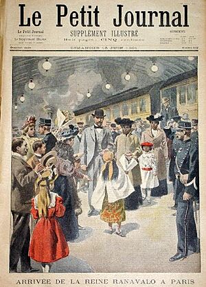 Archivo:Petit Journal Ranavalona III arrive a Paris