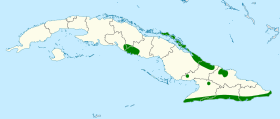 Distribución geográfica de la perlita cubana.